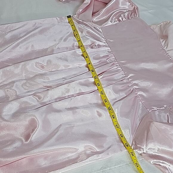 Women Sz M Sleep Shirt Pink Romantic Embroidered Intimate Moods Gown Dress - Picture 9 of 12